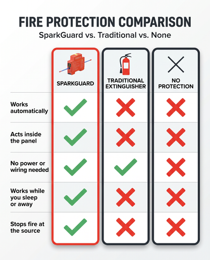 SparkGuard™ Automatic Panel Fire Stopper — 40g